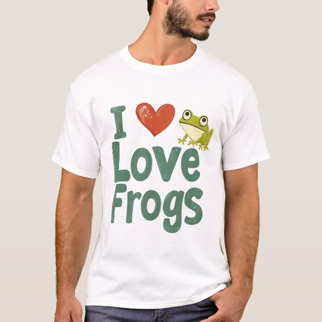T-shirt J'adore les Grenouilles  (Devant)