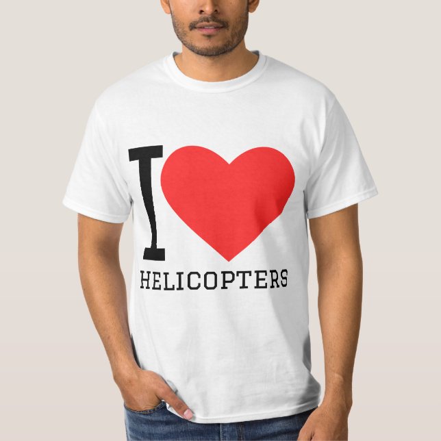 T-shirt J'adore les hélicoptères  (Devant)