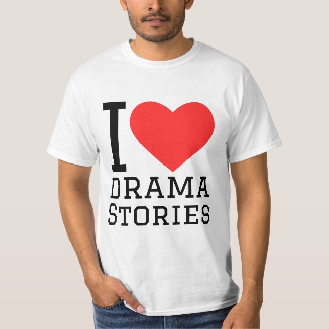 T-shirt J'adore les histoires dramatiques (Devant)