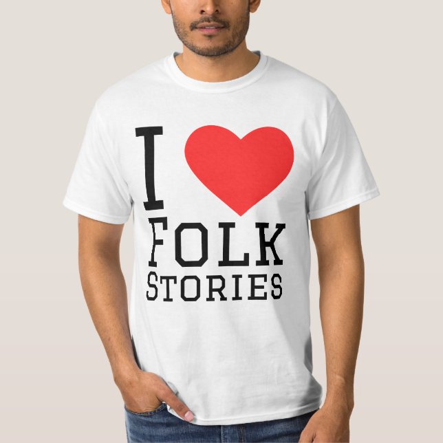 T-shirt J'adore les histoires folkloriques (Devant)