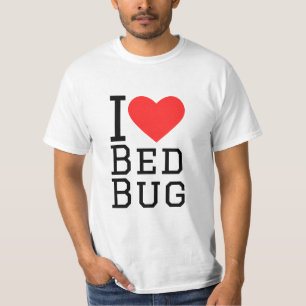 T-shirt J'adore les insectes sur le lit