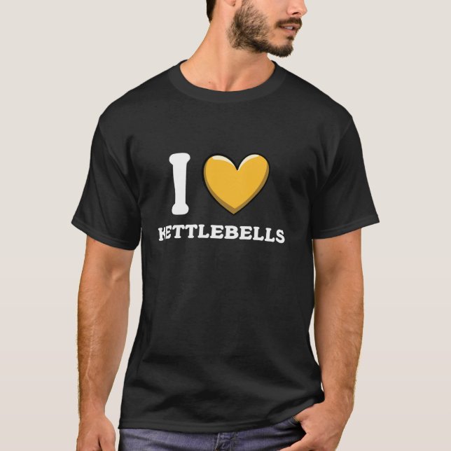 T-shirt J'adore les kettlebells (Devant)