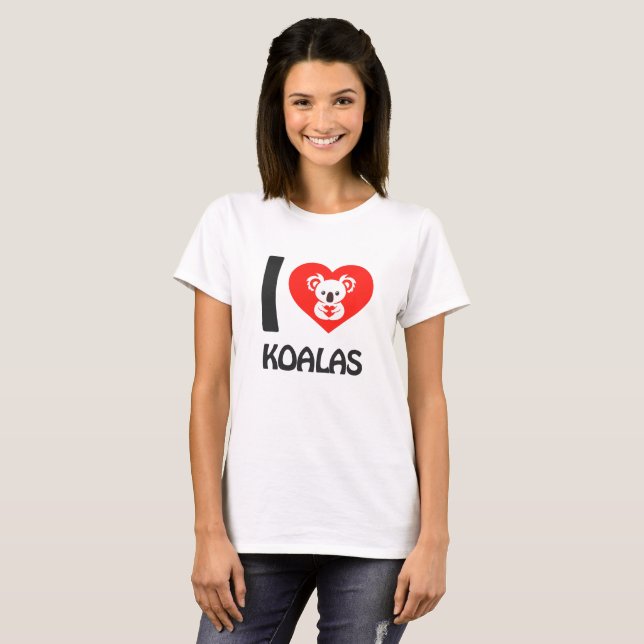 T-shirt J'adore les koalas (Devant entier)