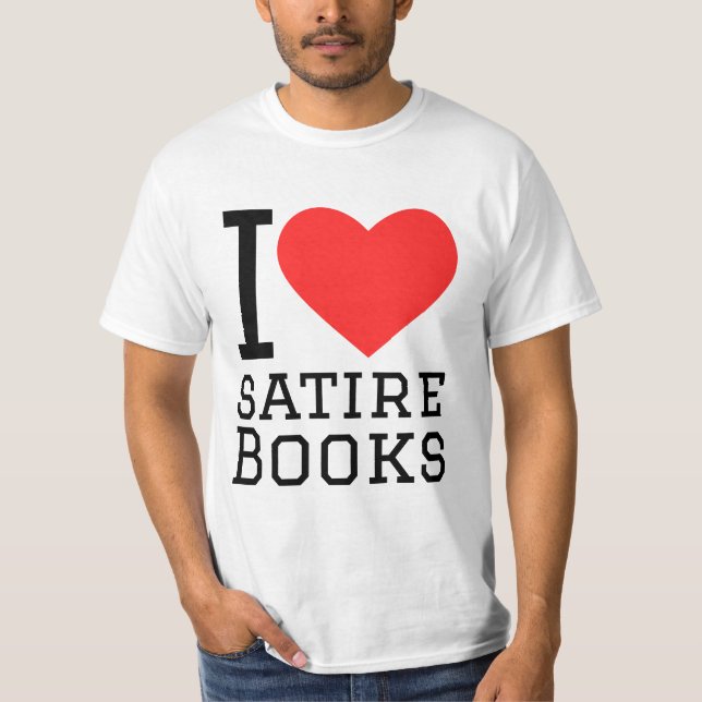 T-shirt J'adore les livres de satire (Devant)