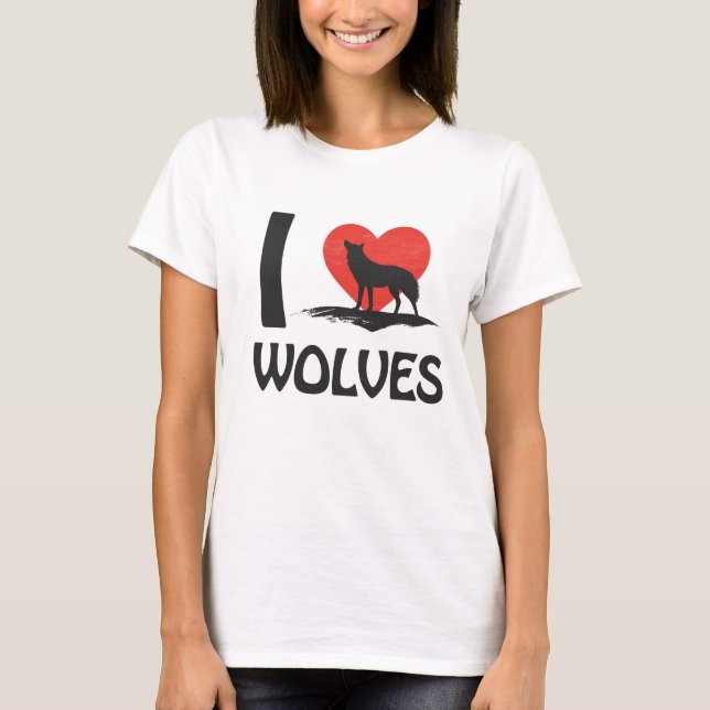 T-shirt J'adore les loups (Devant)