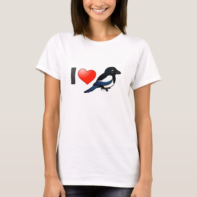 T-shirt J'adore les Magpies (Devant)