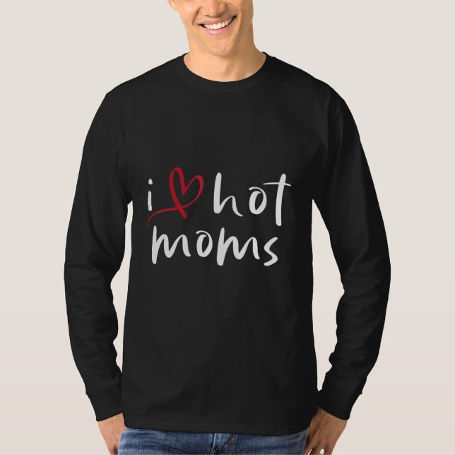 T-shirt J'adore les mamans chaudes 2 (Devant)