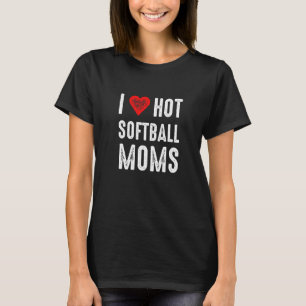 T-shirt J'adore les mamans de softball chaudes
