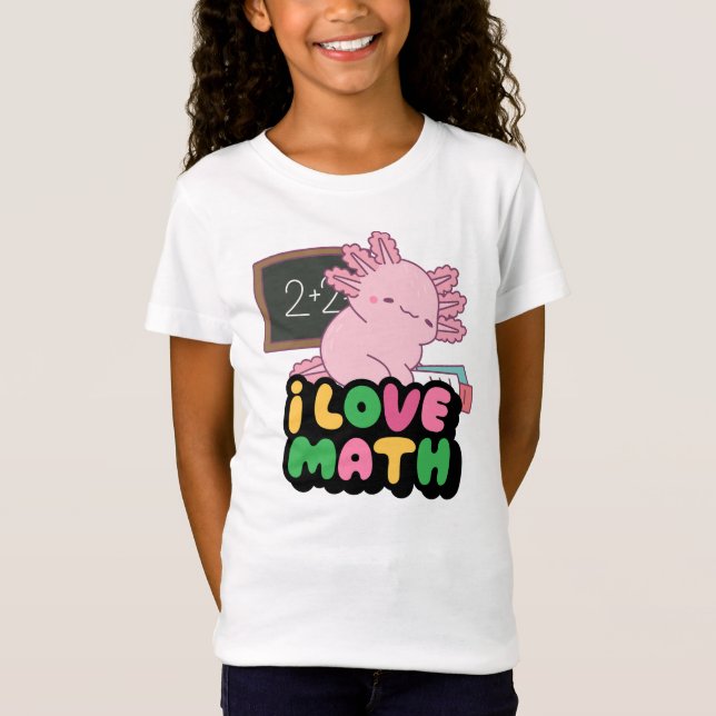 T-Shirt J'adore les maths - Conception de salle de classe  (Devant)