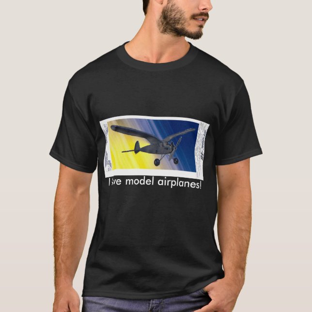 T-Shirt - J'adore les modèles d'avions ! (Devant)