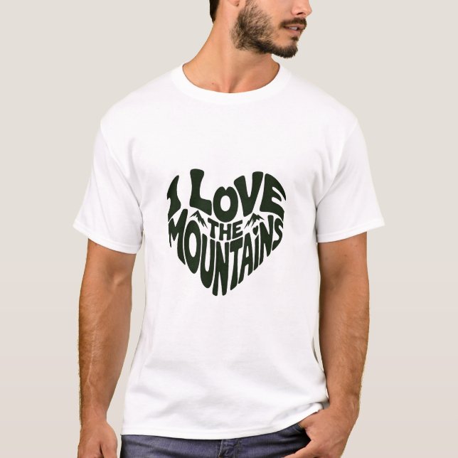 T-shirt J'adore les montagnes (Devant)