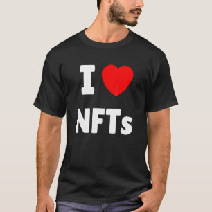 T-shirt J'adore les Nfts J'aime Nft Jeton Non Fongible