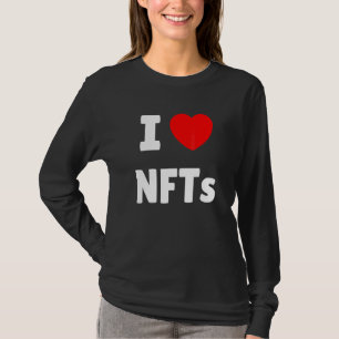 T-shirt J'adore les Nfts J'aime Nft Jeton Non Fongible