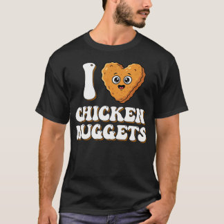 T-shirt J'adore les nuggets de poulet Drôle de foodie pour