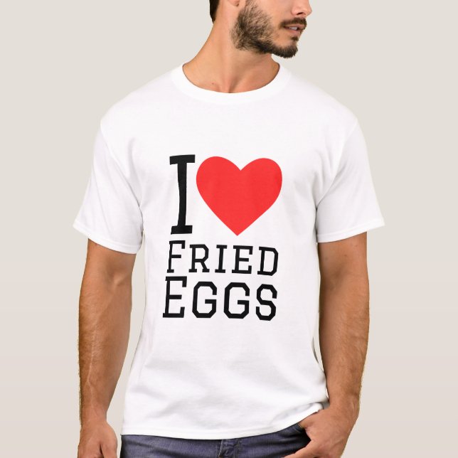T-shirt J'adore les oeufs au plat (Devant)