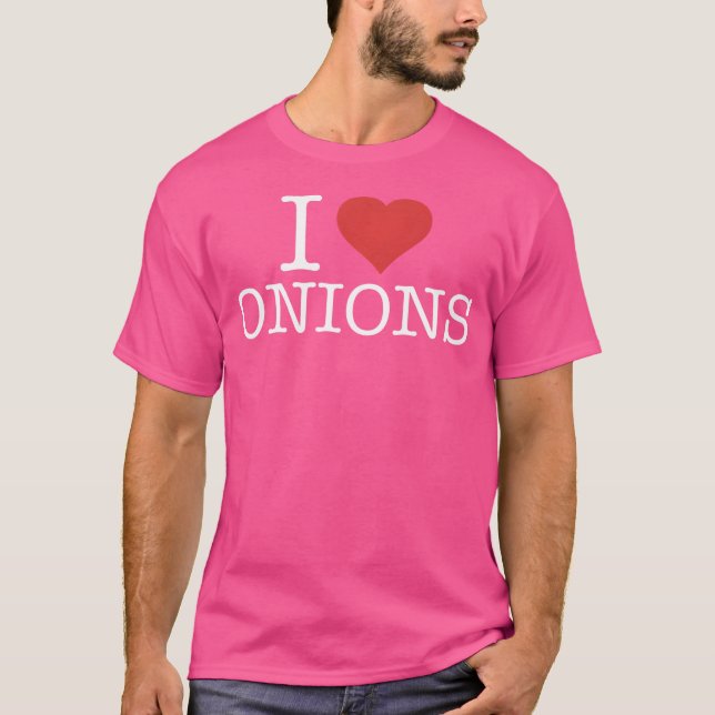 T-shirt J'adore les oignons (Devant)