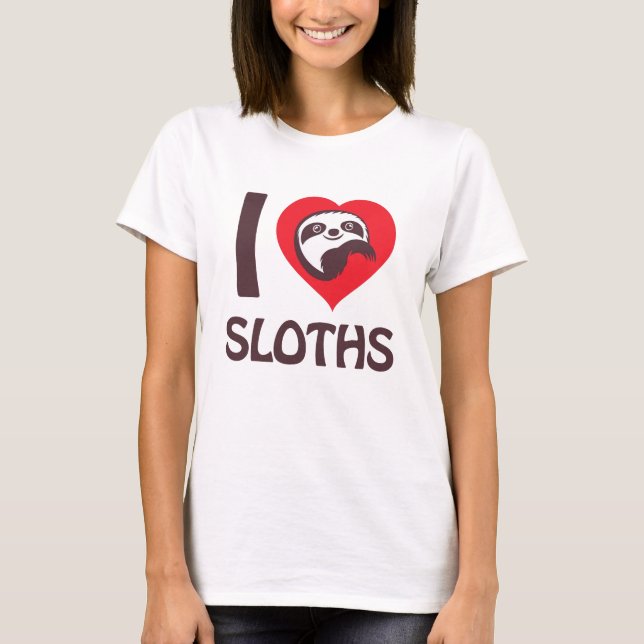 T-shirt J'adore les paresseux (Devant)