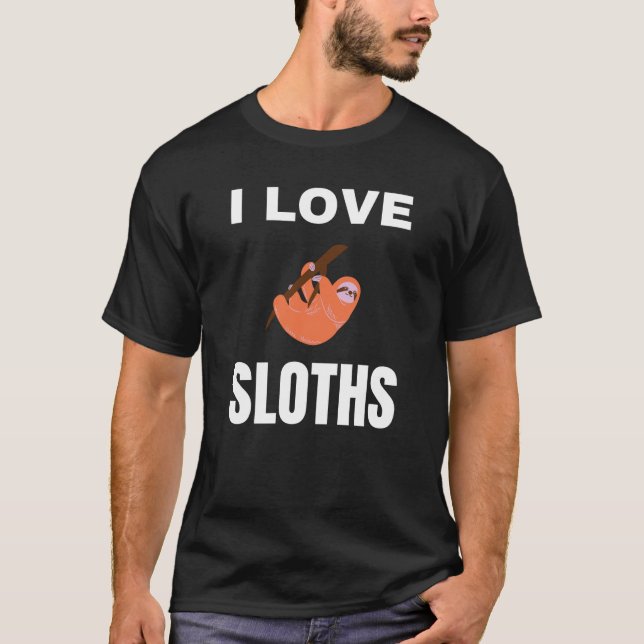 T-shirt J'adore les paresseux (Devant)