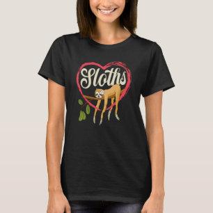 T-shirt J'adore les paresseux paresseux mignon paresseux e