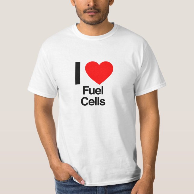 T-shirt j'adore les piles à combustible (Devant)