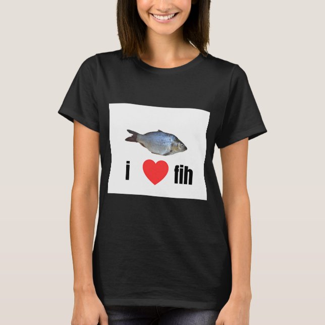 T-shirt j'adore les poissons ! (Devant)
