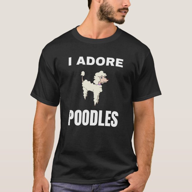 T-shirt J'adore les Poodles (Devant)