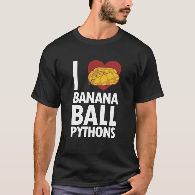 T-shirt J'adore les Pythonidae Banana Ball Pythons Banana  (Devant)