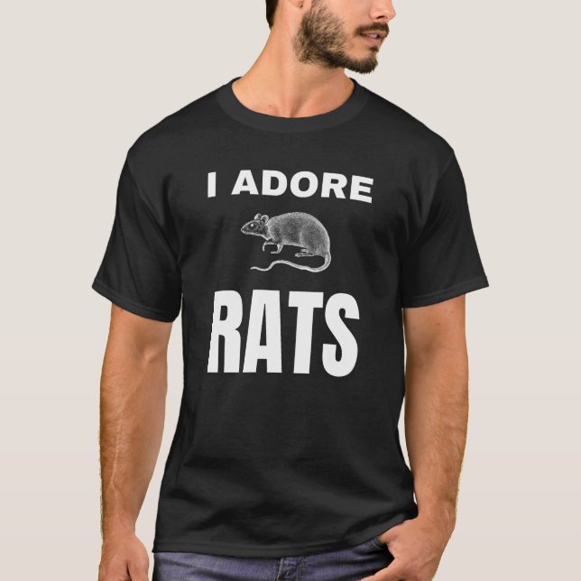 T-shirt J'adore les Rats (Devant)