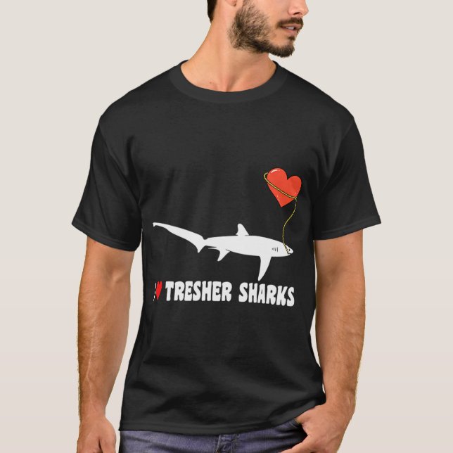 T-shirt J'adore les requins renards (Devant)