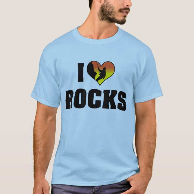 T-shirt J'adore les rochers - Escalade (Devant)