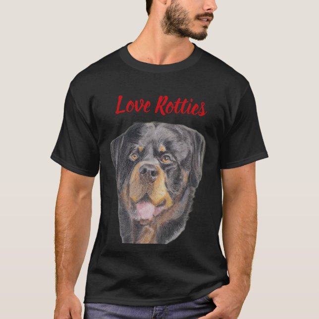 T-Shirt J'adore les Rotties (Devant)