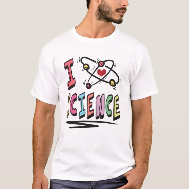 T-shirt J'adore les sciences (Devant)