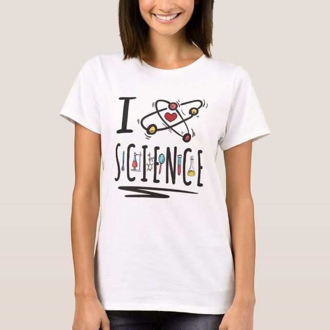T-shirt J'adore les sciences (Devant)