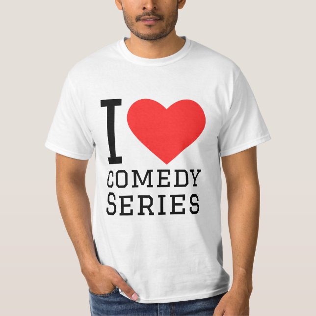 T-shirt J'adore les séries comiques (Devant)