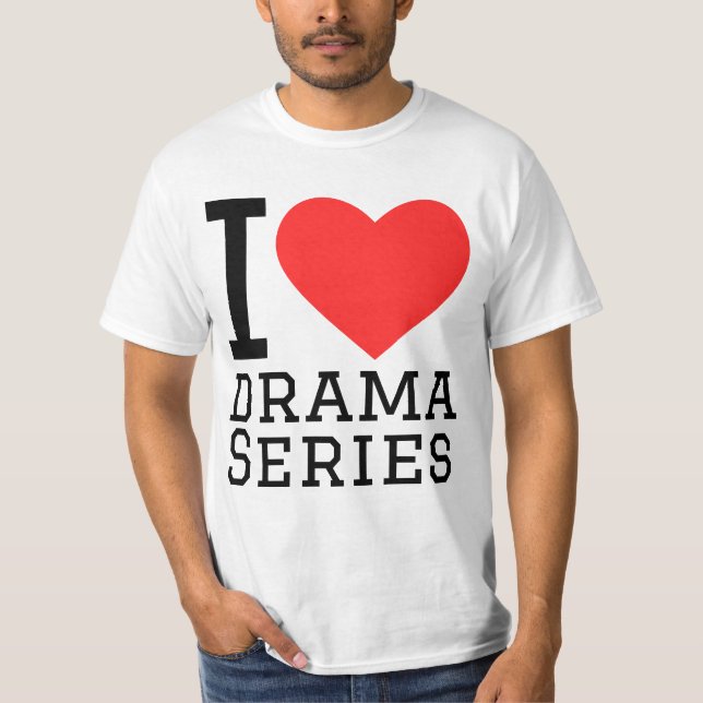 T-shirt J'adore les séries dramatiques (Devant)
