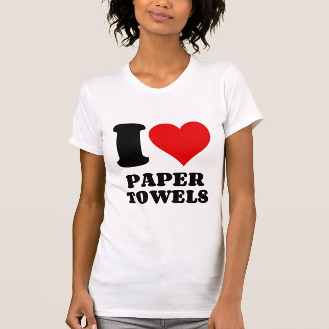 T-SHIRT J'ADORE LES SERVIETTES DE PAPIER (Devant)