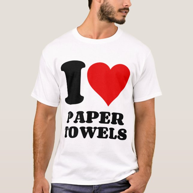 T-SHIRT J'ADORE LES SERVIETTES DE PAPIER (Devant)