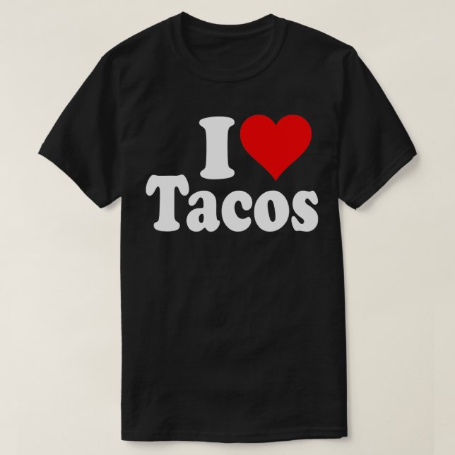 T-SHIRT J'ADORE LES TACOS DU COEUR DES TACOS (Design devant)
