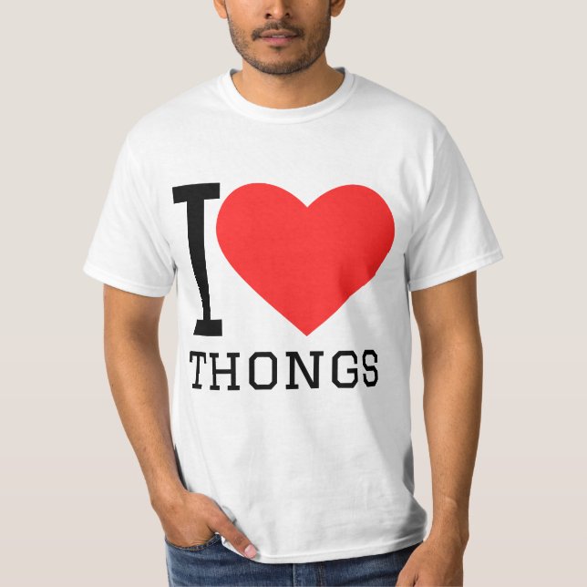 T-shirt J'adore les thongs (Devant)