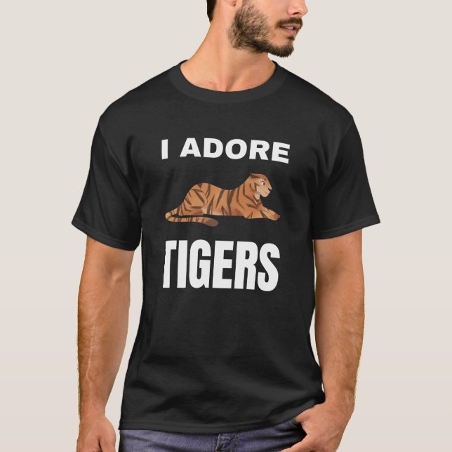 T-shirt J'adore les tigres (Devant)