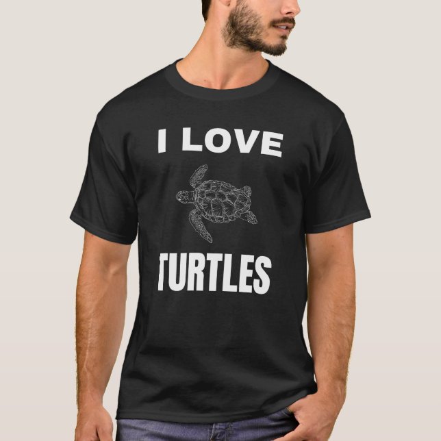 T-shirt J'adore les tortues (Devant)