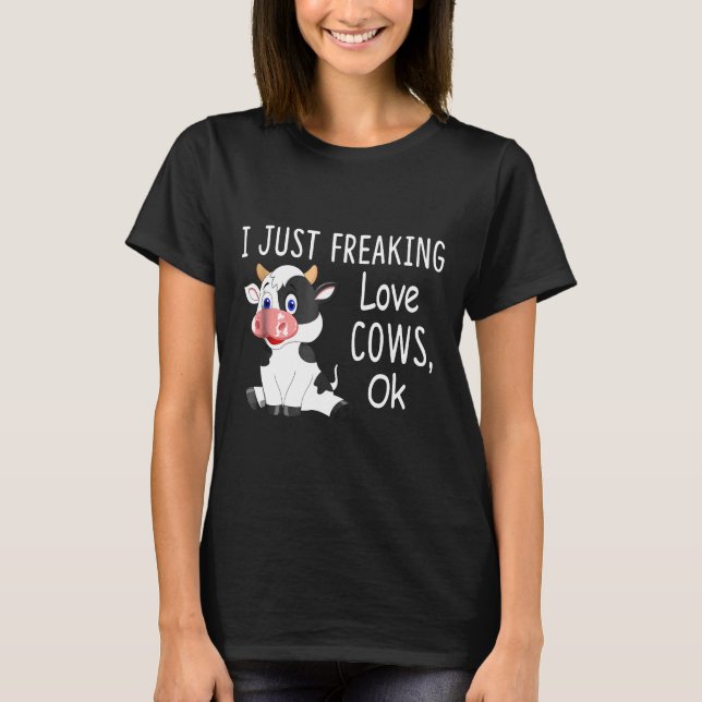T-shirt J'adore les vaches  Vache (Devant)