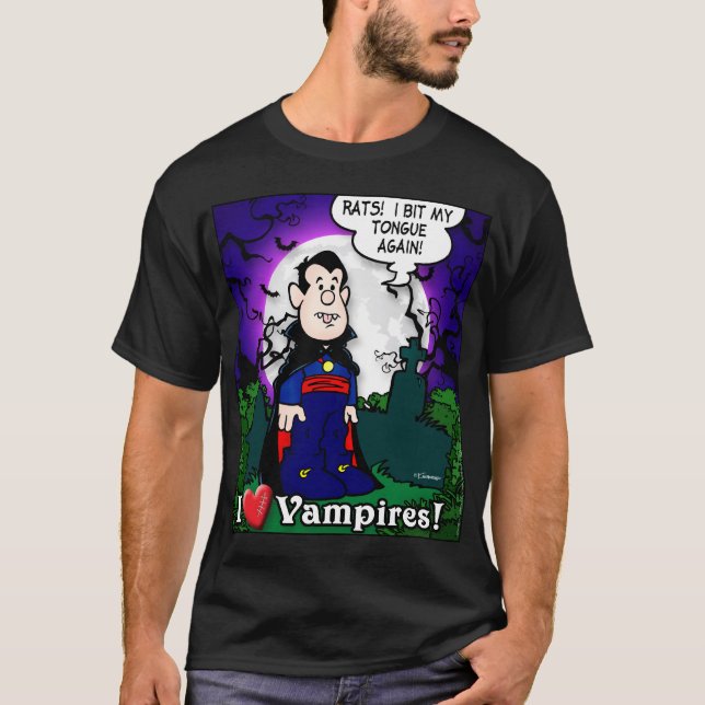 T-shirt J'adore les vampires (Devant)
