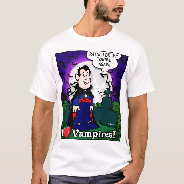 T-shirt J'adore les vampires (Devant)
