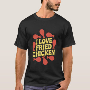 T-shirt J'adore l'humour de la nourriture au poulet frit