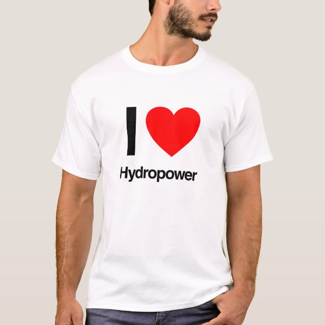 T-shirt j'adore l'hydroélectricité (Devant)