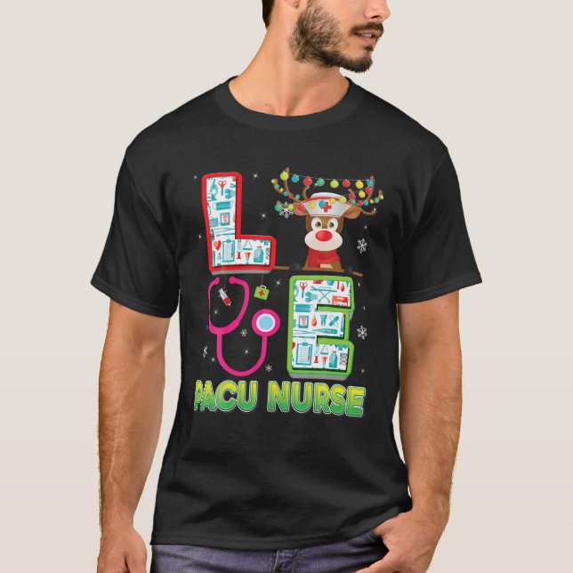 T-shirt J'adore l'infirmière PACU Renne Stéthoscope Sweate (Devant)