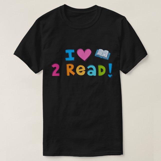 T-shirt J'adore lire le coeur mignon Lire 2 lecture T-shir (Design devant)