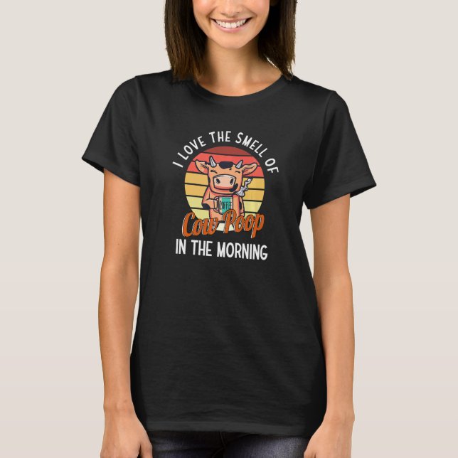 T-shirt J'adore l'odeur de la bouse de vache le matin à la (Devant)