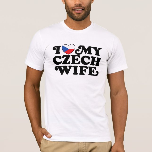 T-shirt J'adore ma femme tchèque (Devant)